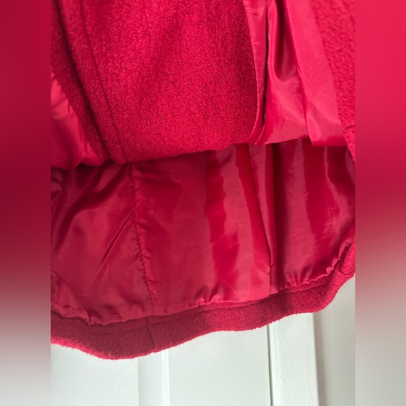 Ambition Crimson Button-Front Peacoat - Picture 4 of 9